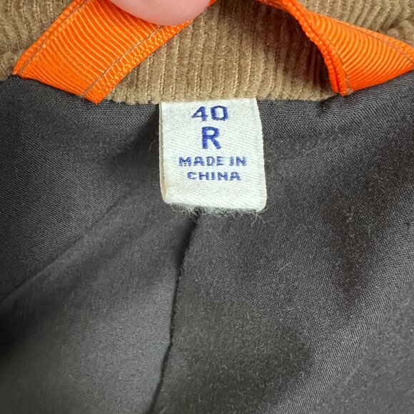 Boden Corduroy Blazer Jacket Sport Coat Mens 40R Tan Cotton Two Button Preppy - Picture 16 of 16
